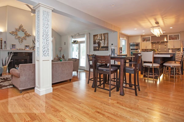 Open plan kitchen design.