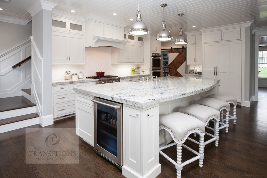 Kitchen design with pendant lights