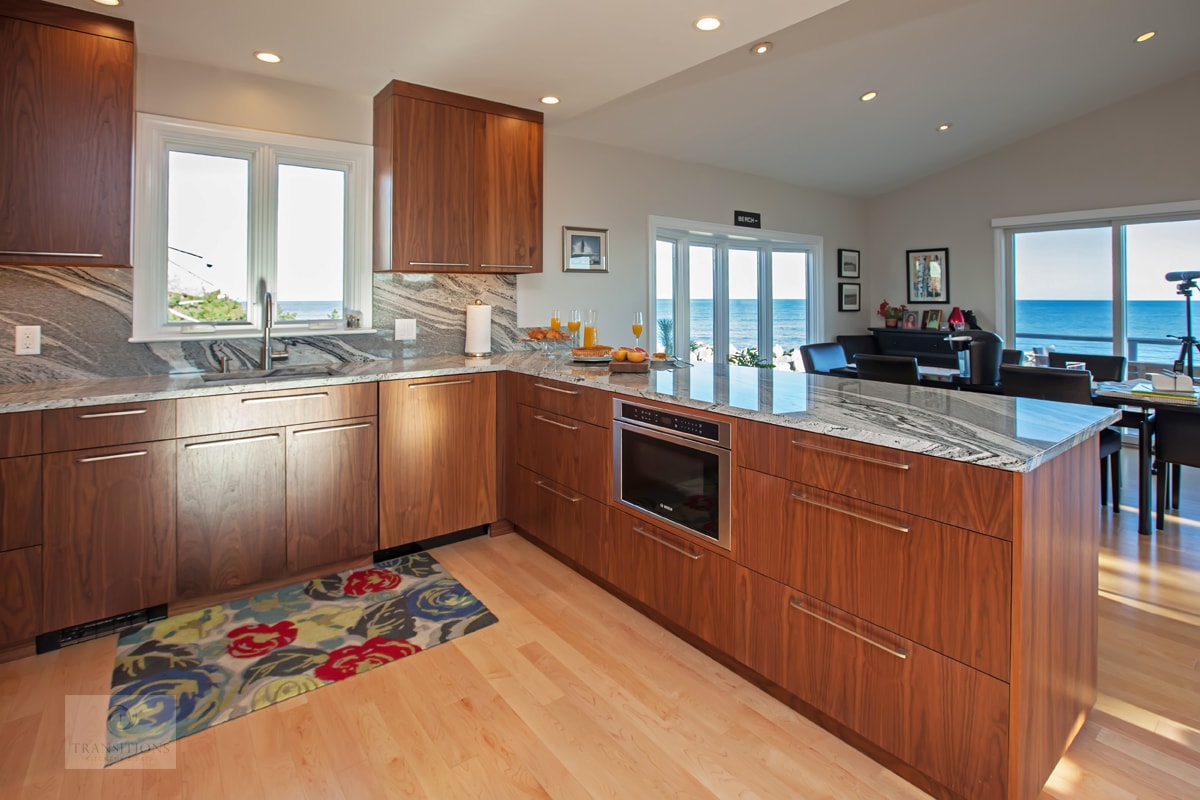 warm wood kitchen cabinet