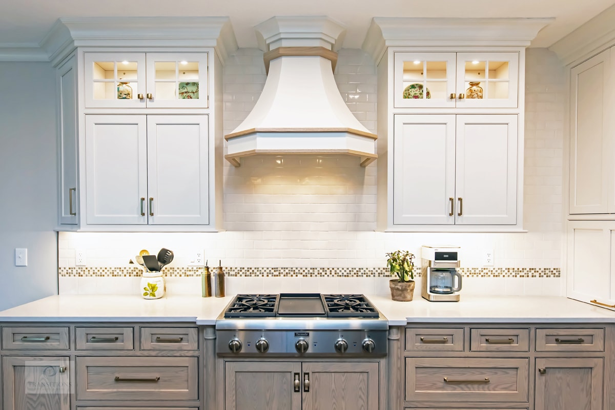 custom glazed kitchen cabinets