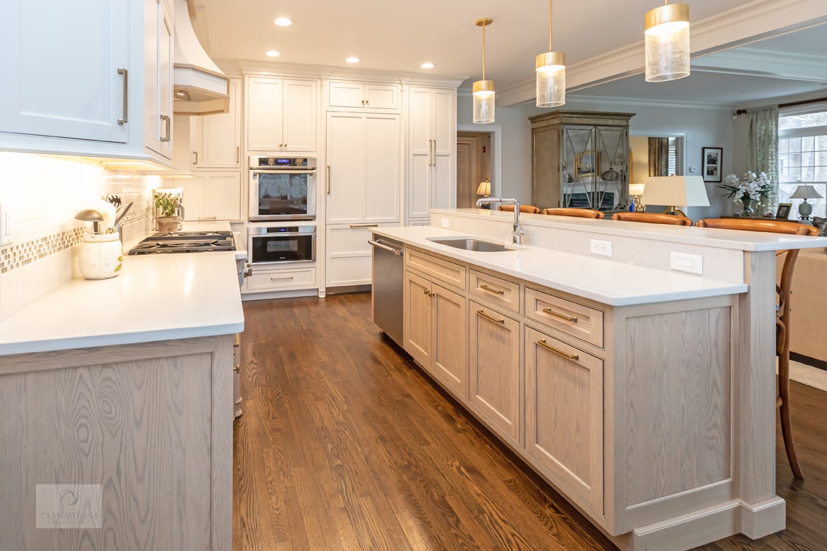 kitchen design with wood flooring