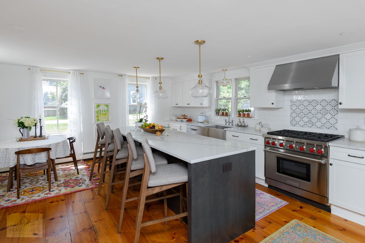 Center Island with Kitchen Mixer Lift with Shelf - Transitional