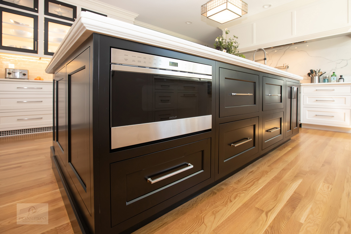 kitchen island with deep drawers