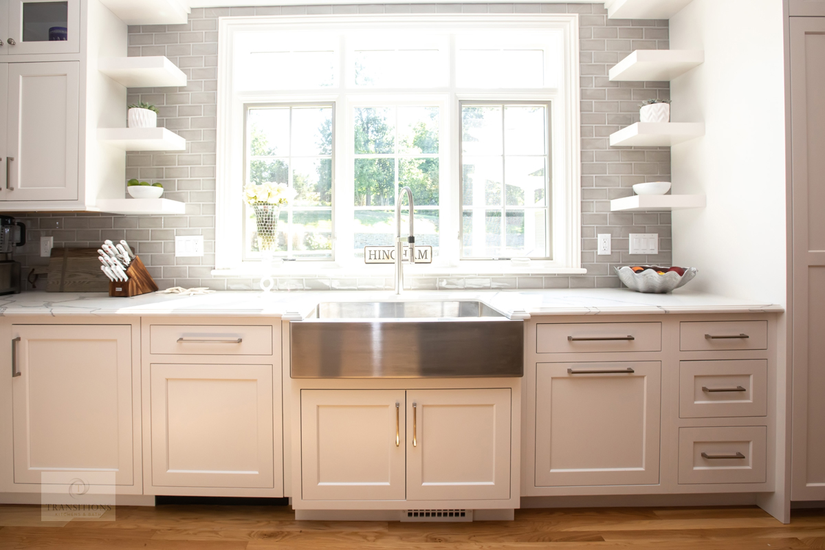 stainless apron front sink