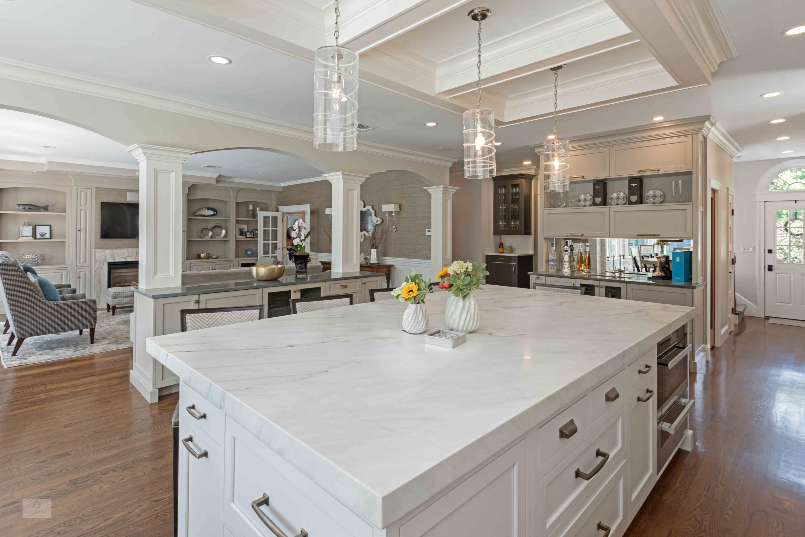 kitchen with marble countertop