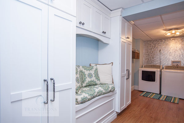 laundry room with seating