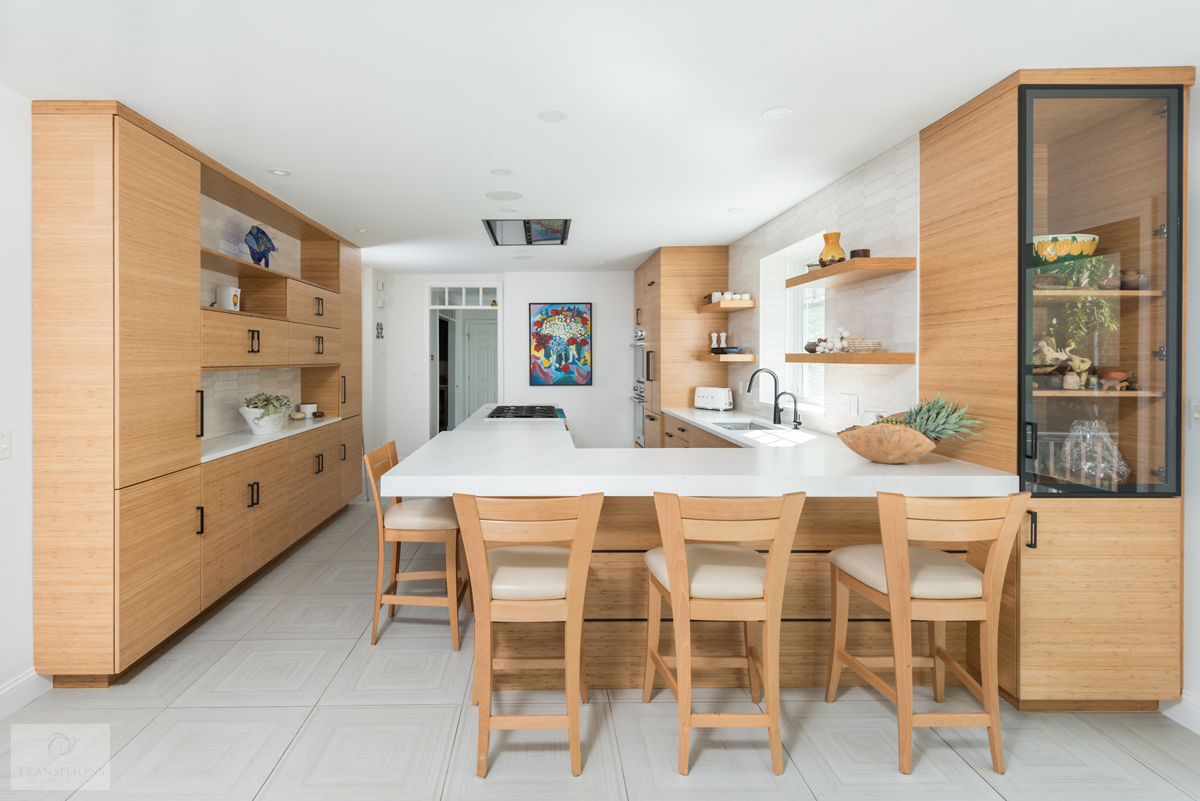 modern kitchen design with wood cabinetry